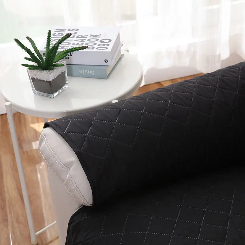 Reversible Water-Resistant Sofa Slipcover with Straps