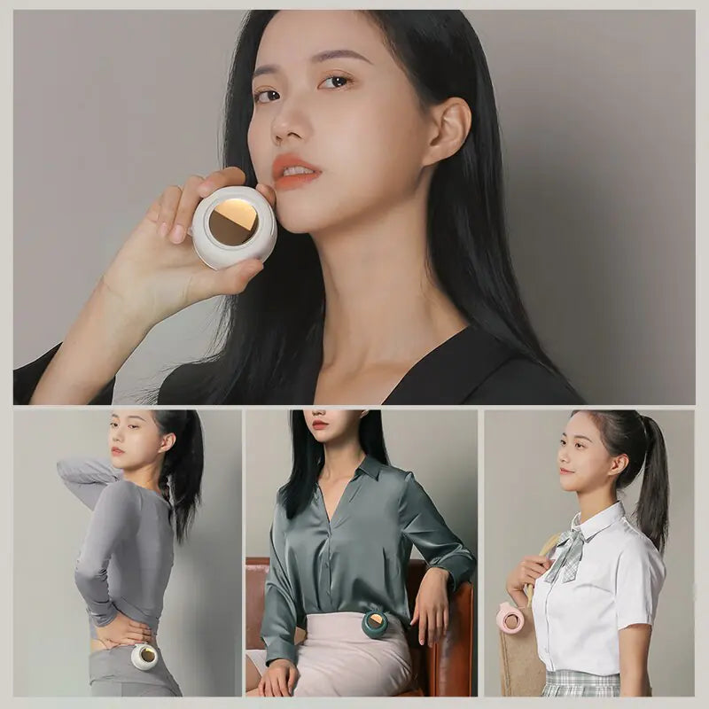 Mini Clip-On USB Hanging Neck Fan for Girls