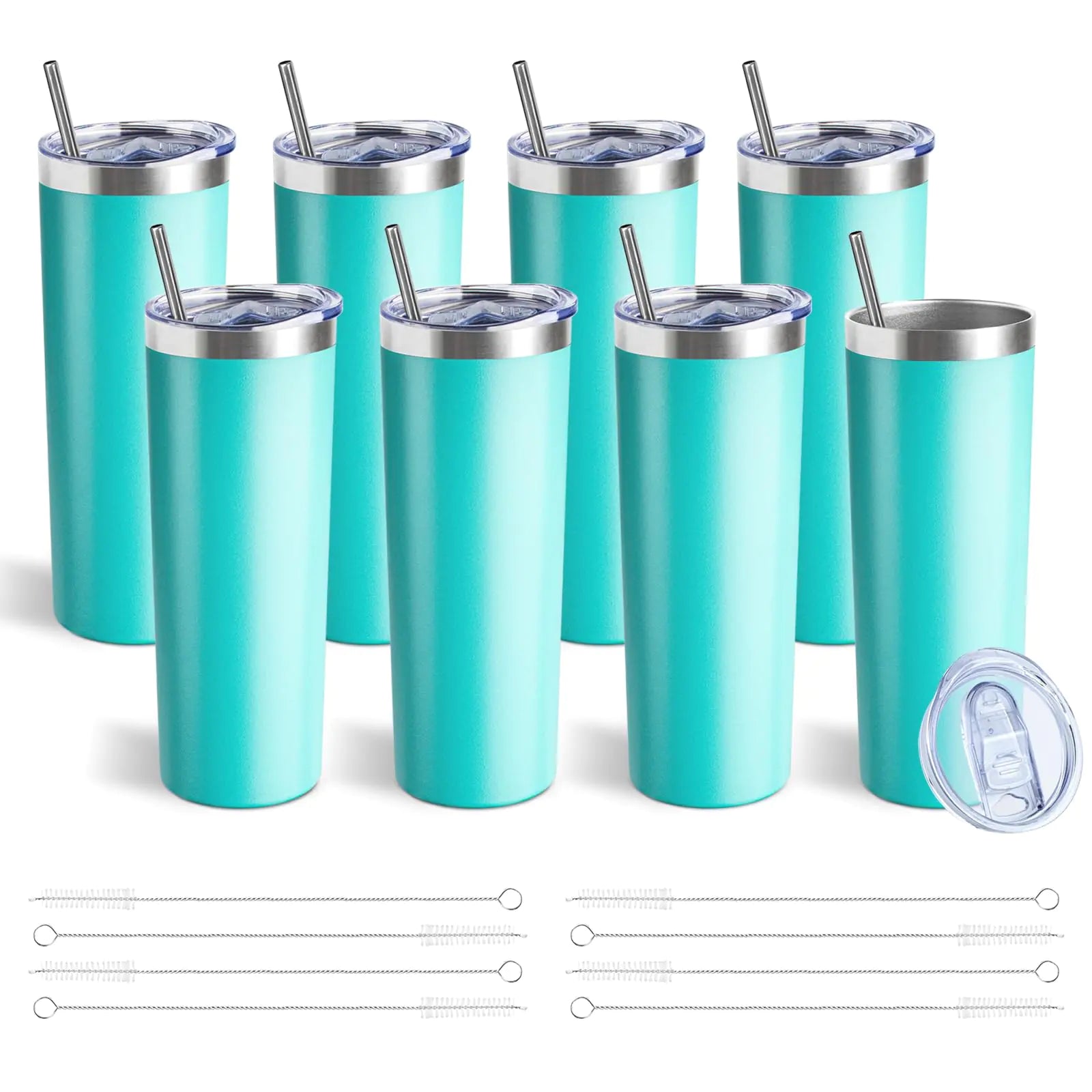 FristChoice 20 oz Skinny Tumbler with Lid and Straw