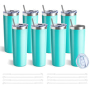 FristChoice 20 oz Skinny Tumbler with Lid and Straw