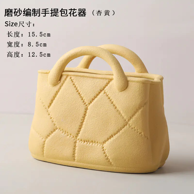 Nordic Morandi Creative Ceramic Handbag Vase