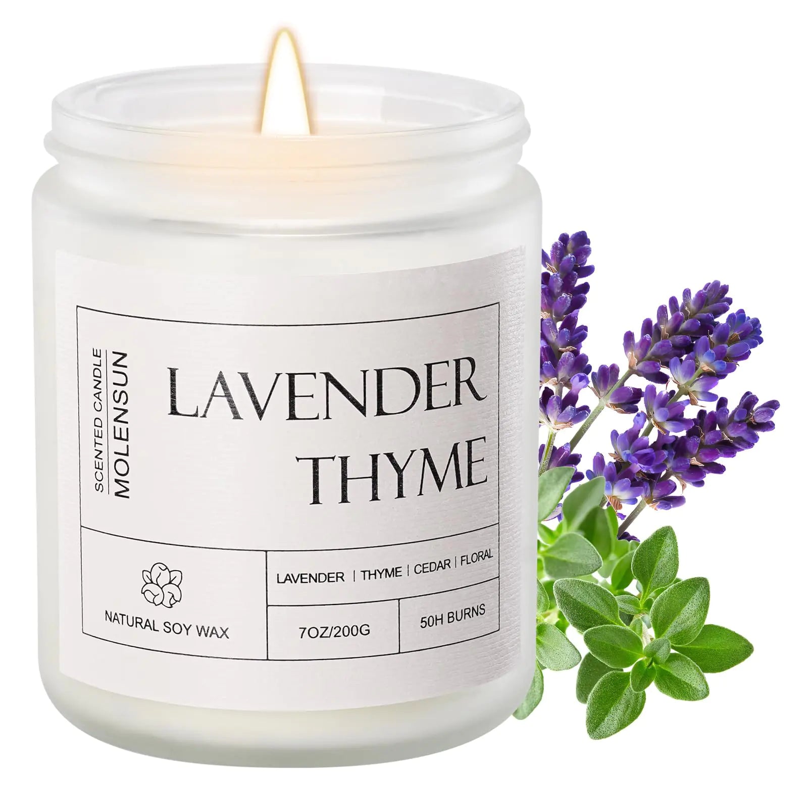 Scented Candles for Home Lavender Thyme Scented Candle