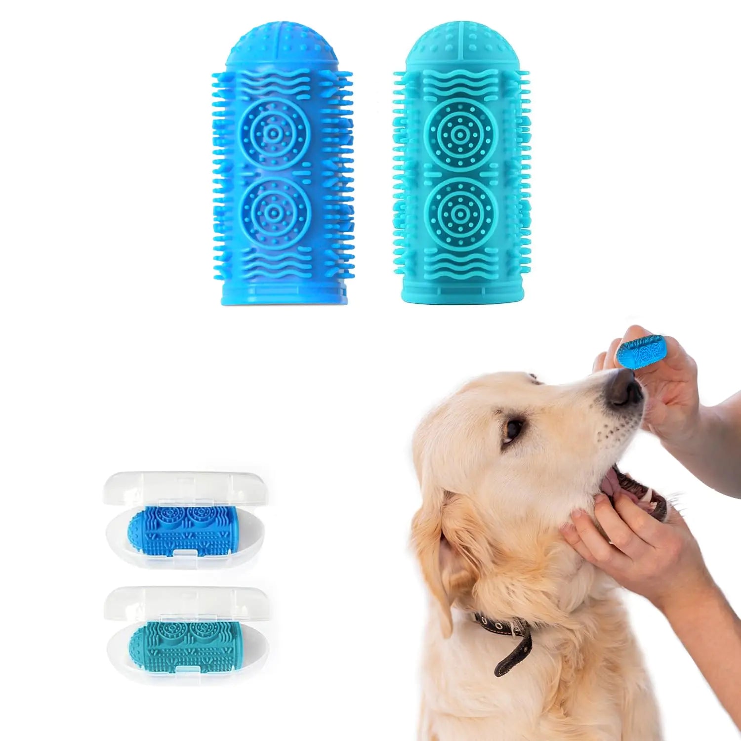 Dog Finger Toothbrush Silicone Dental Cleaning Kit for Dogs