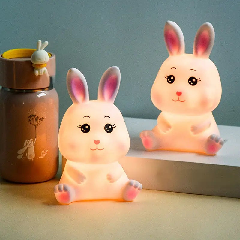 Cute Rabbit LED Night Light for Kids' Bedroom Decor