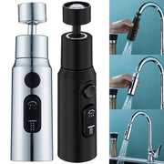 360° Rotatable Faucet Extender showing the splash-proof nozzle and overall design.
