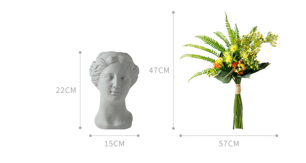 Greek Goddess Flower Pot, Vase, Ceramic Statue Vase