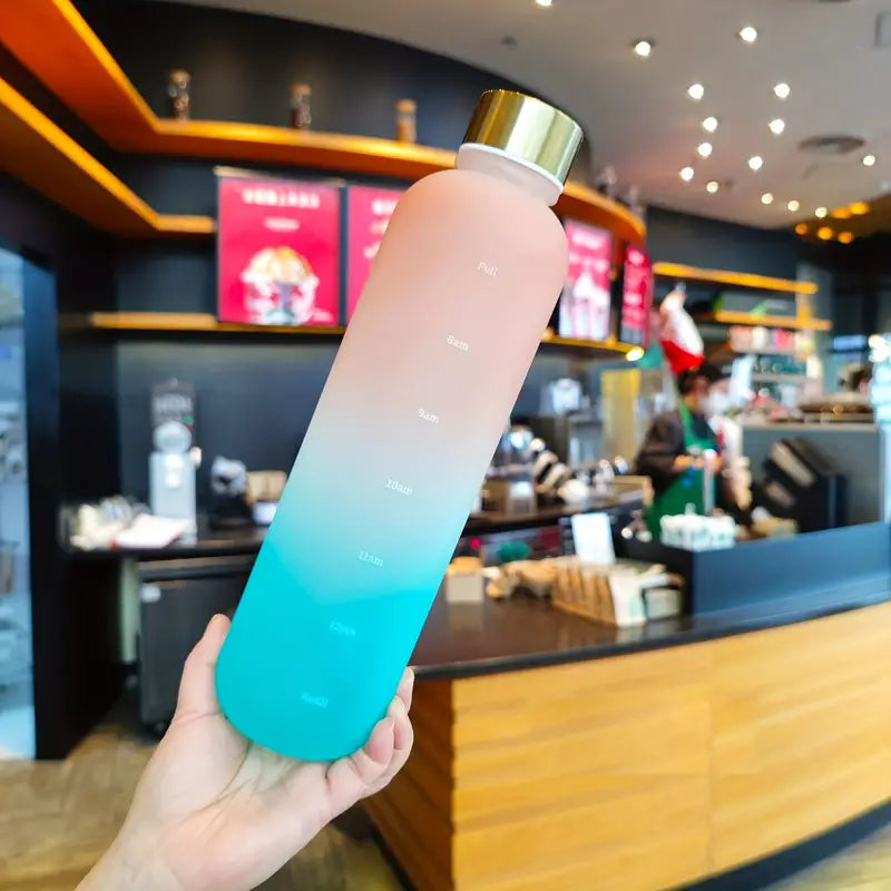 Plastic Water Bottle with Time Marker