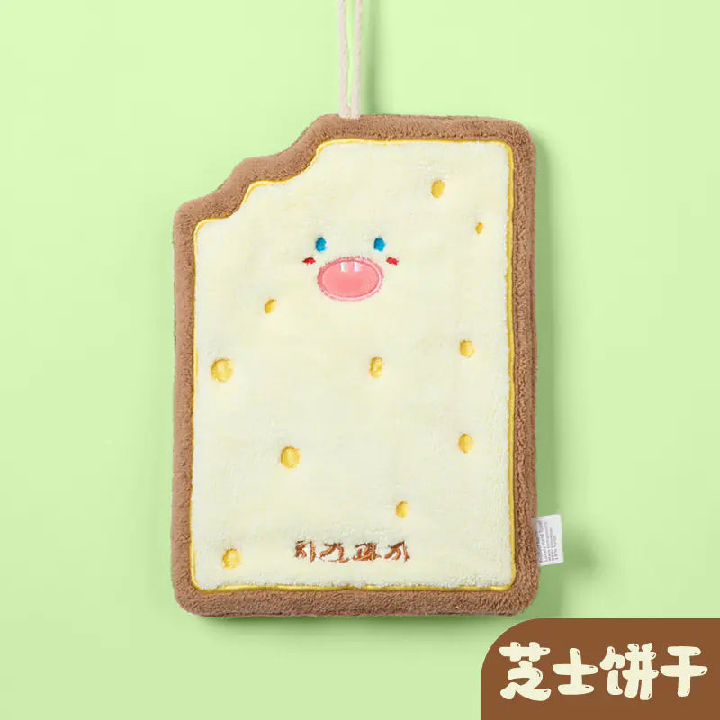 Korean Cute Cartoon Hanging Kitchen Hand Towel (Thick)