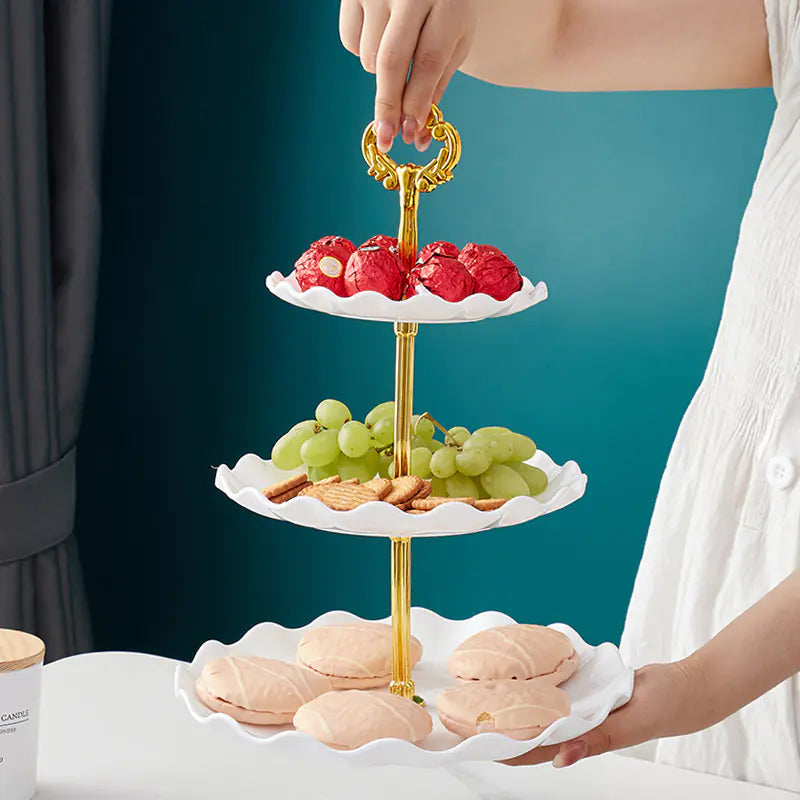 Creative Three-Tier Fruit and Dessert Display Stand
