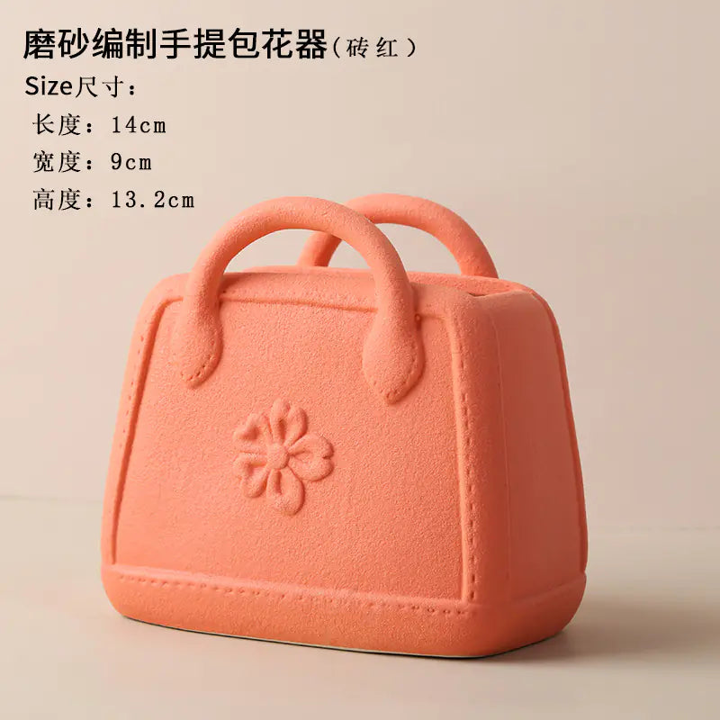 Nordic Morandi Creative Ceramic Handbag Vase