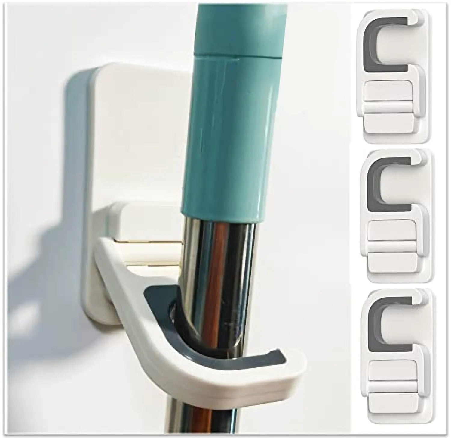 EZ-Hang 3-Pack Broom & Mop Organizer