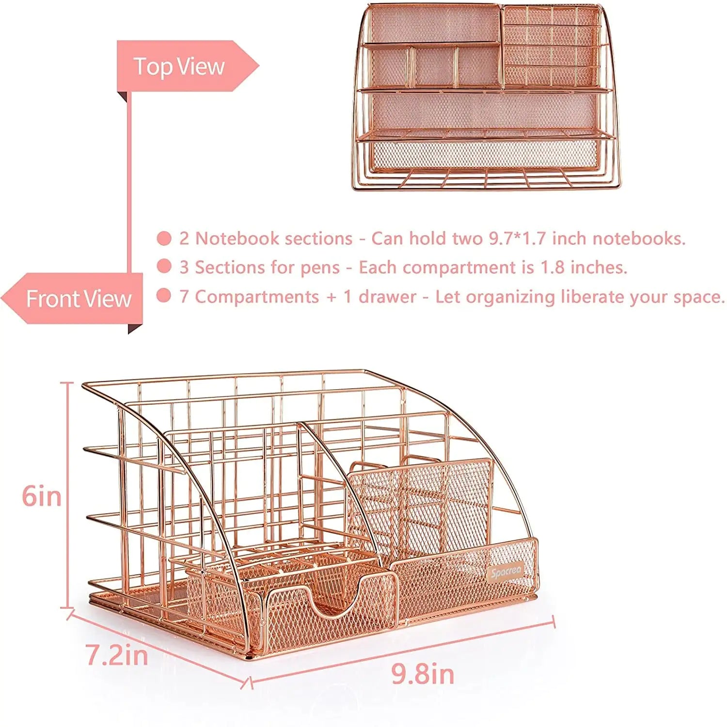 Multi-Compartment Desk Organizer