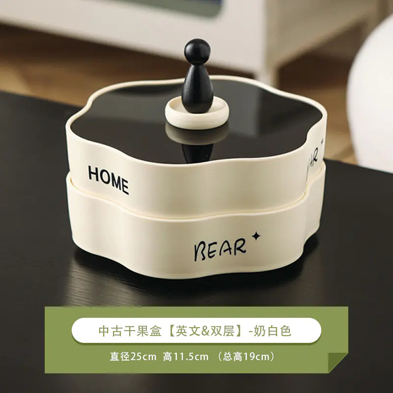 Elegant Multi-Layer Rotating Snack Organizer Tray