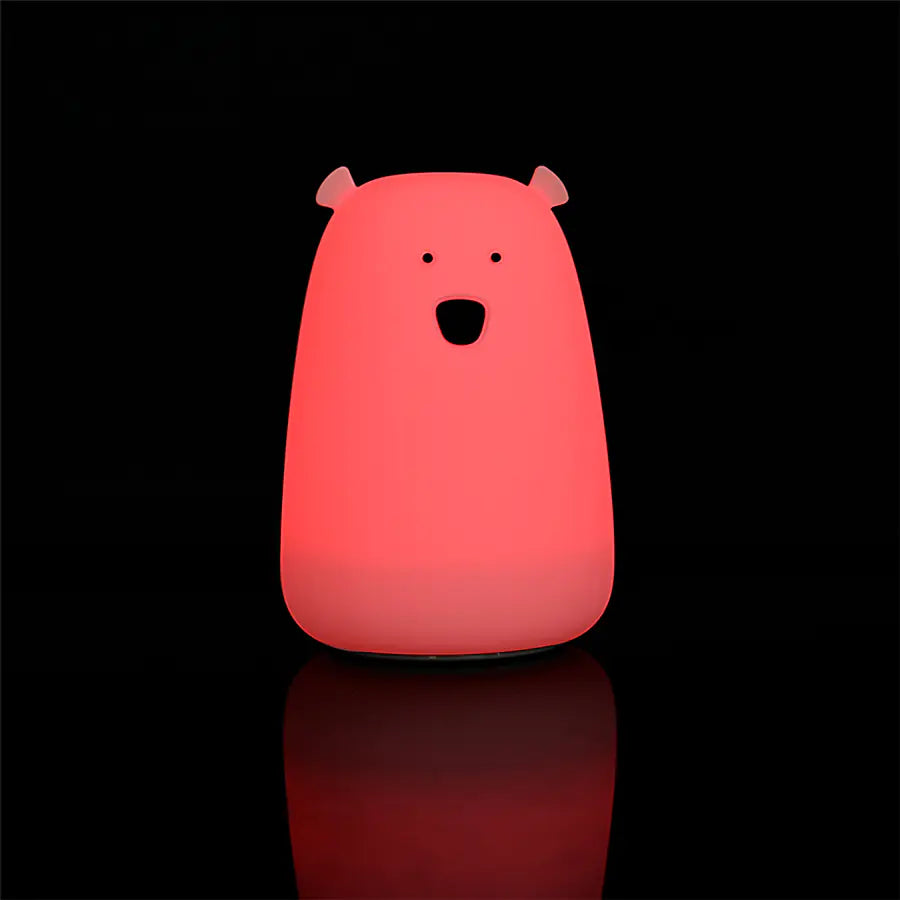 Smiling Bear USB Color Changing Silicone Night Light