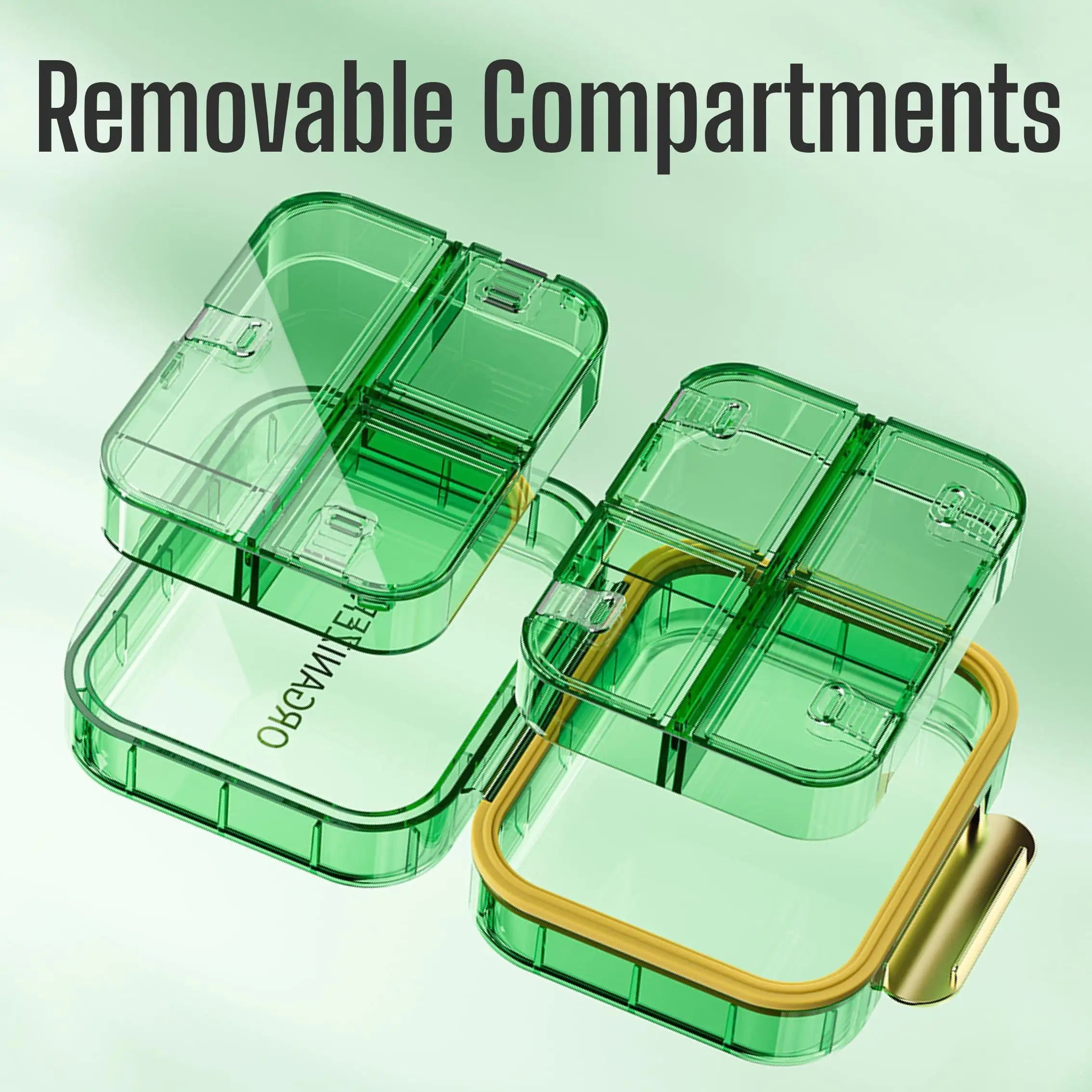 Weekly Pill Organizer – 7 Compartments (Green)