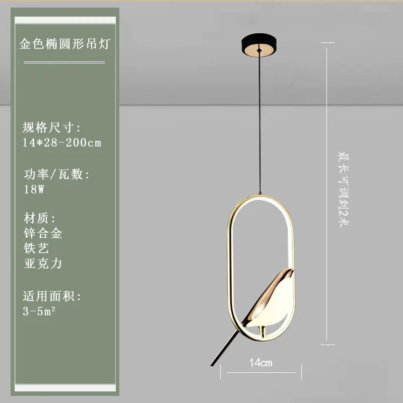 Modern Minimalist Creative Bird Wall Light for Home