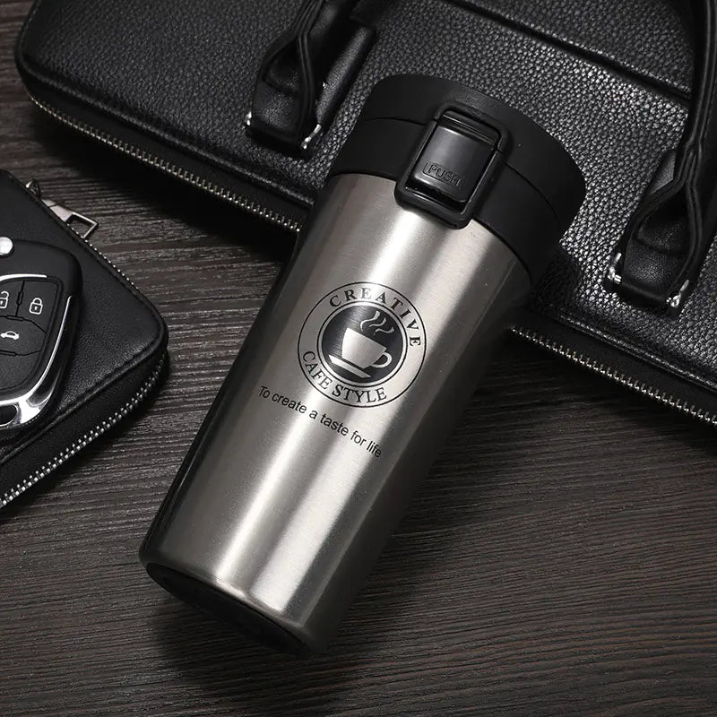 Stainless Steel Insulated Coffee Mug with Custom Design
