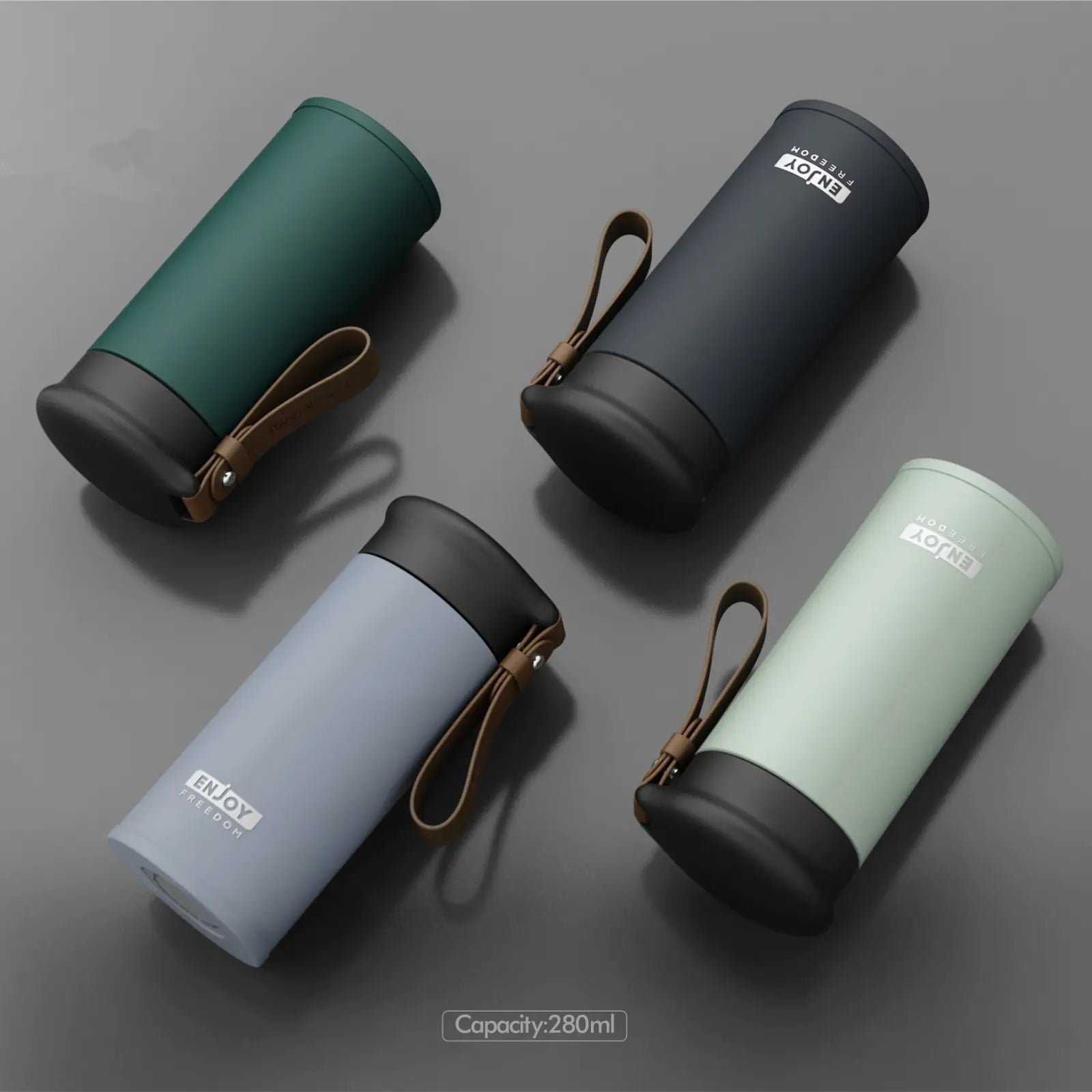 304 Stainless Steel Insulated Travel Mug, 280ml