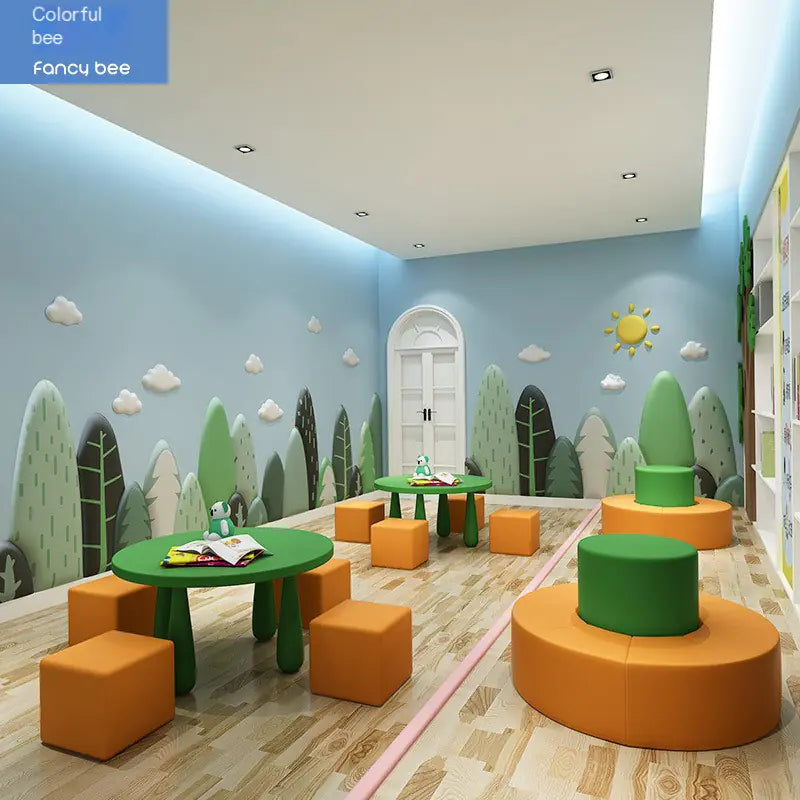 Forest-Themed Soft Wall Padding for Kids' Rooms