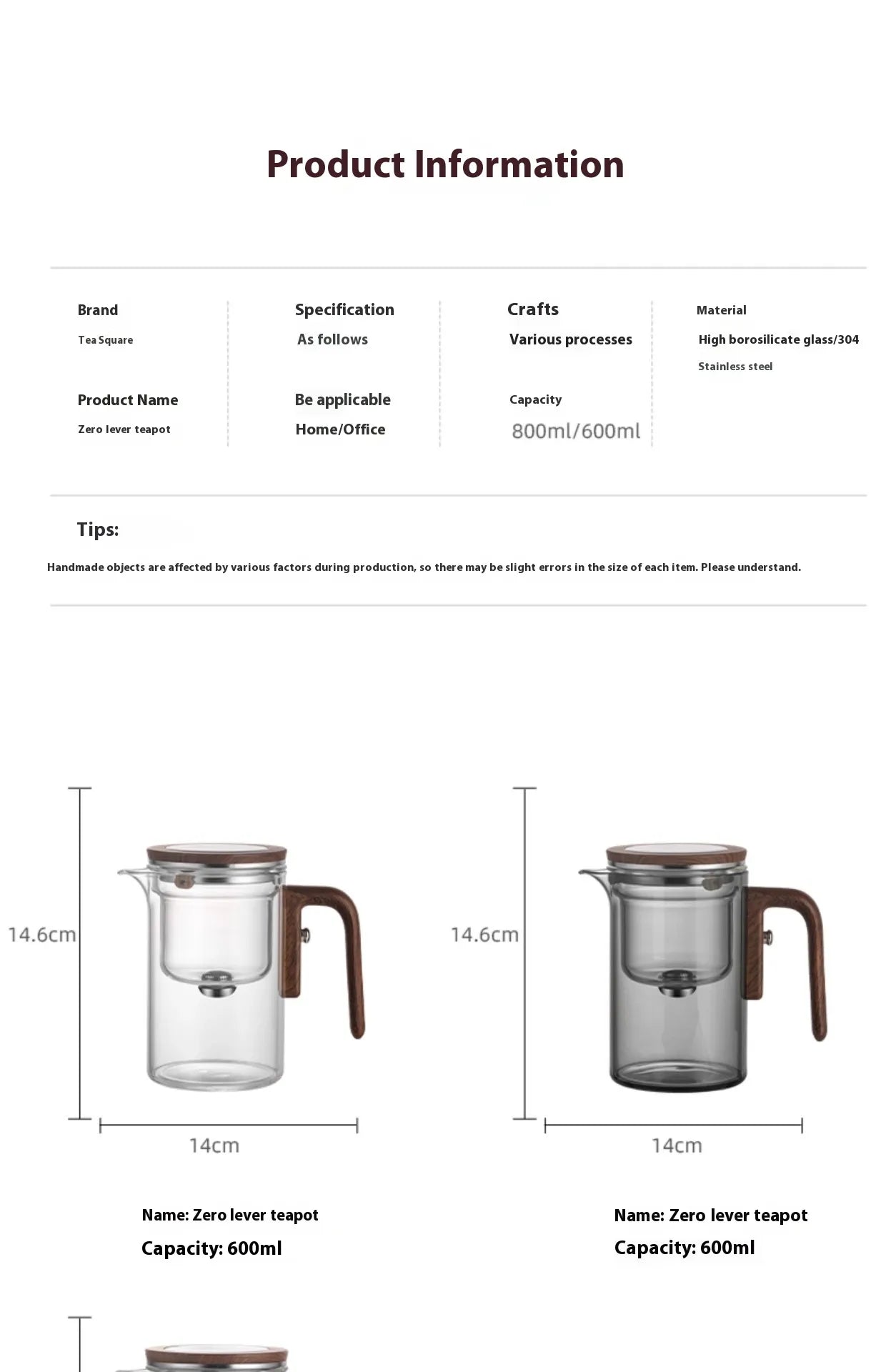 Magnetic Glass Teapot Set