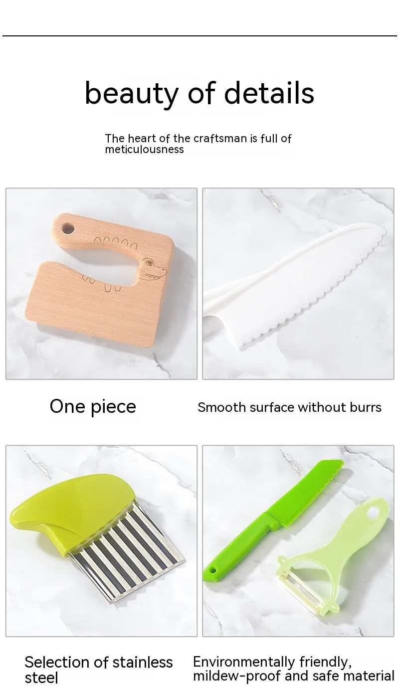 The Children’s Plastic Kitchen Tools Set logo, emphasizing the fun, educational product.
