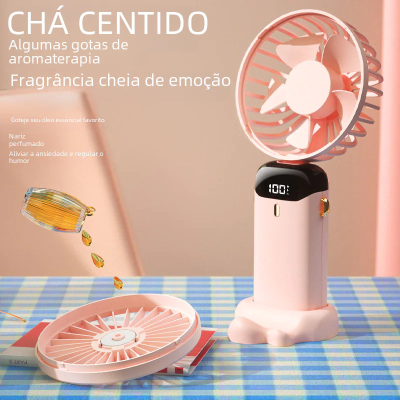 2024 USB Mini Handheld Fan with Aromatherapy Feature
