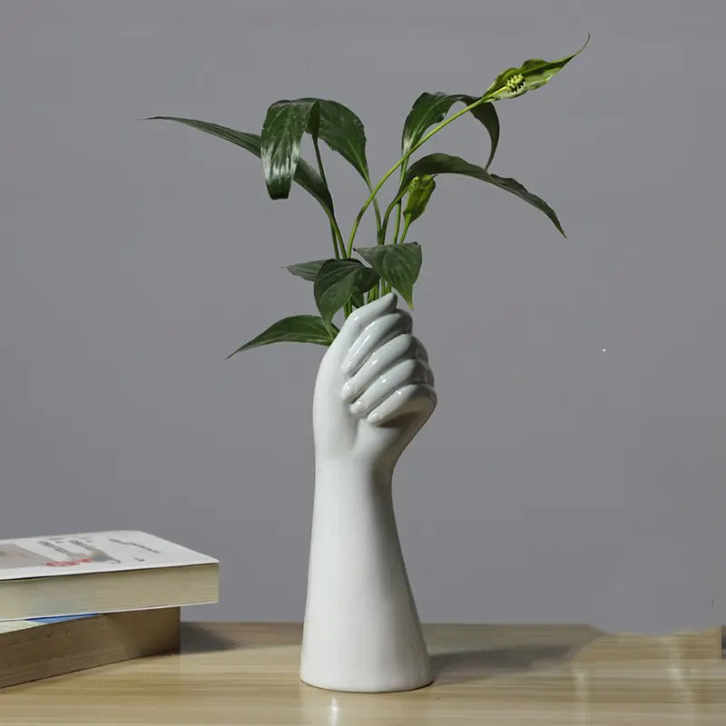 Nordic Vase with Everlasting Dried Flowers for Decor