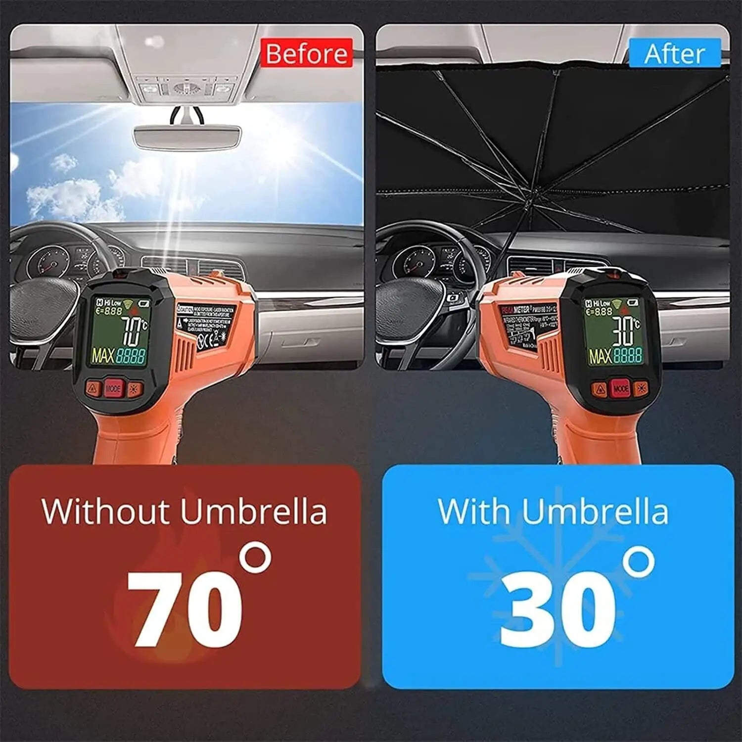 Windshield Sun Shade Foldable Umbrella