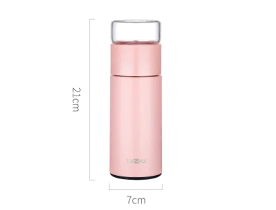 Insulated Tea Infuser Mug with Stainless Steel Design