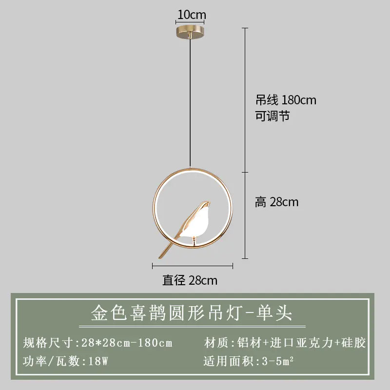 Modern Minimalist Creative Bird Wall Light for Home