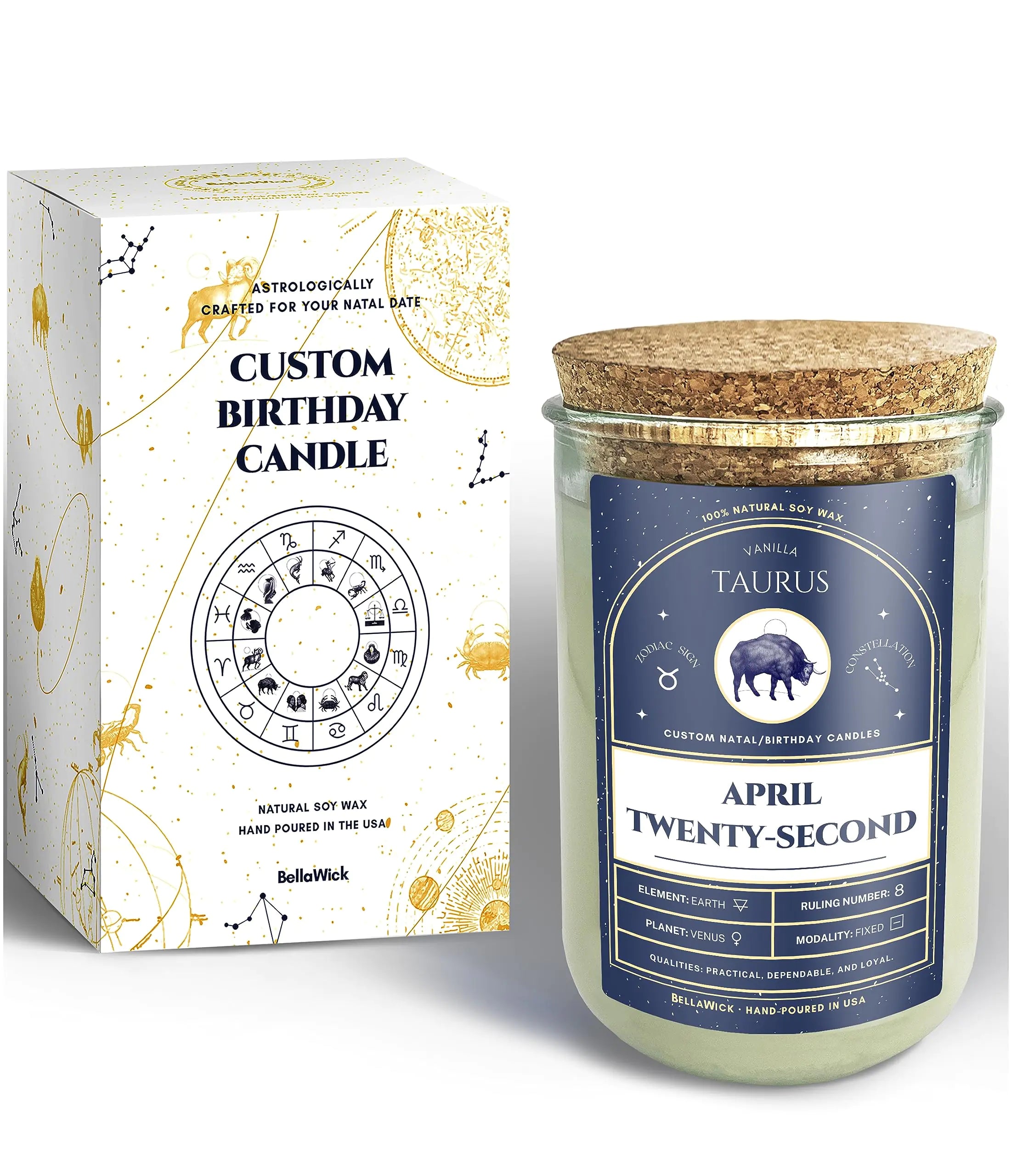 Custom Birthdate Astrological Zodiac Scented Candles