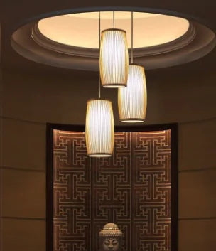 Creative Bamboo Pendant Light for Hallway Decor