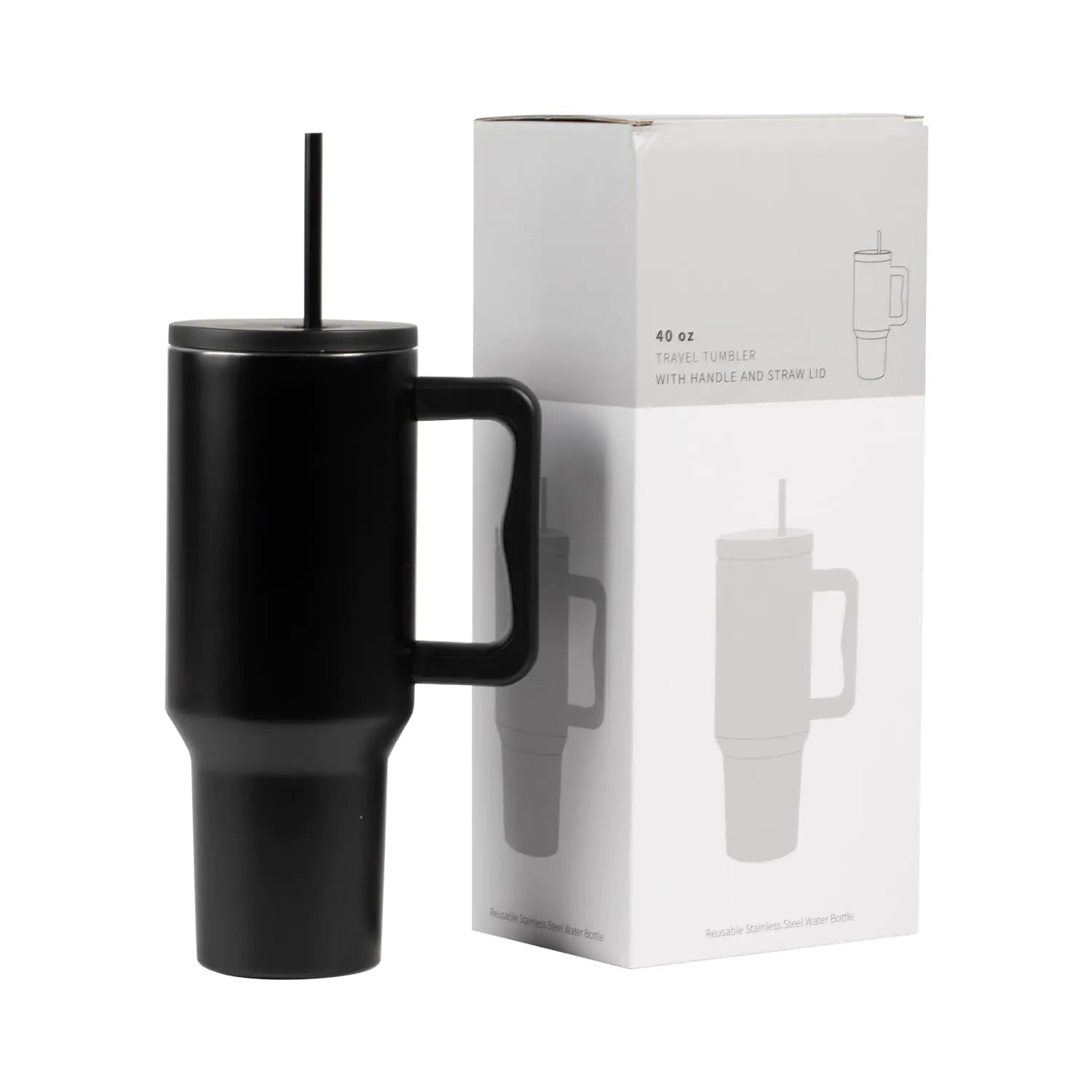 novelinks 40 oz Tumbler with Handle and Straw