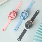 Cartoon Cat Design Portable Mini USB Fan with LED Lights