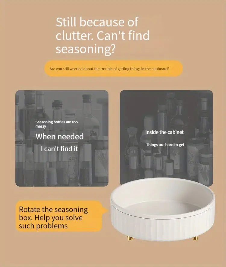 Rotating Spice Rack Organizer