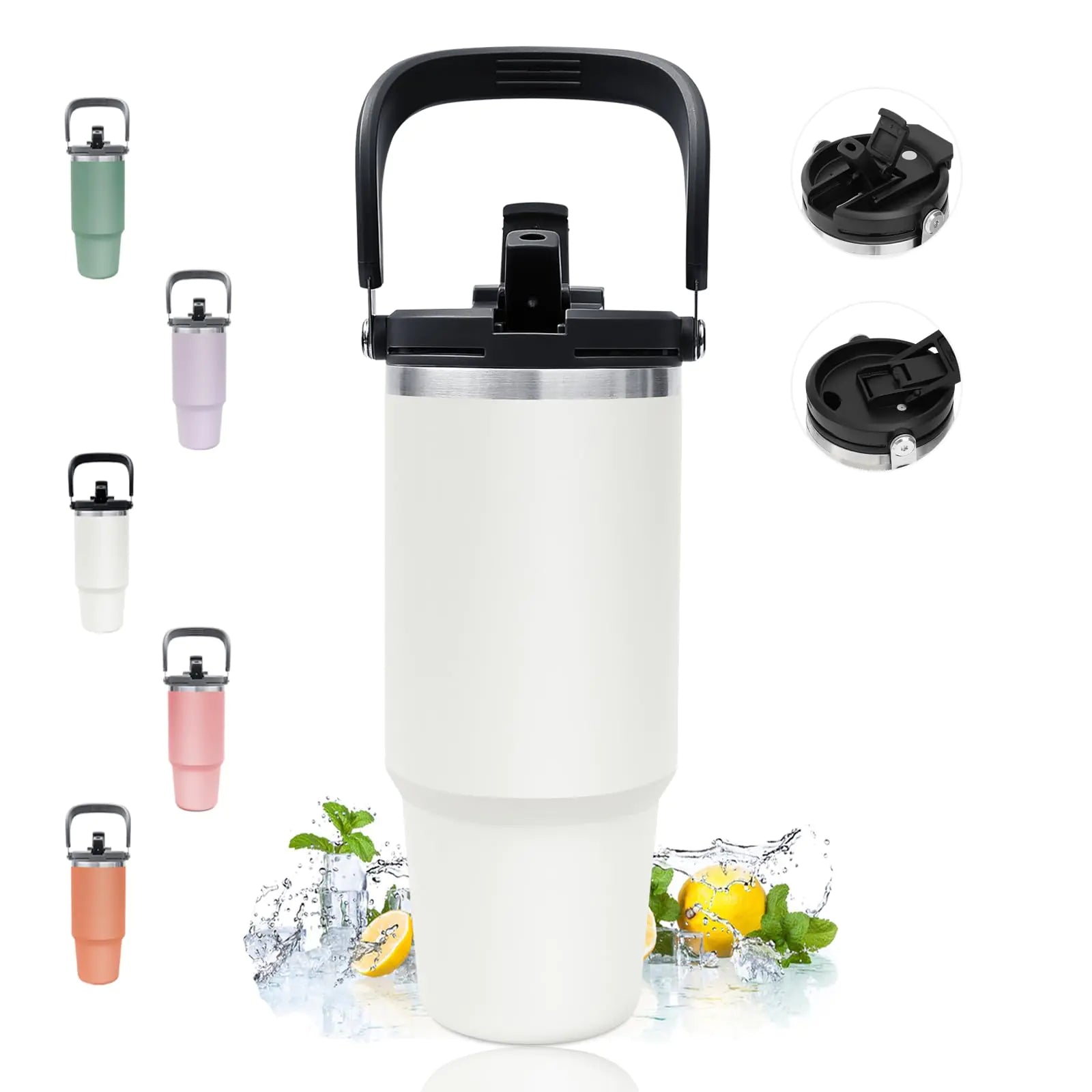 INDARUN 40oz Insulated Tumbler Cups Tumbler with Handle