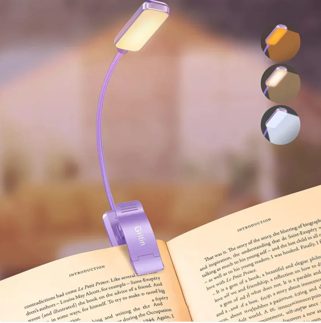 Minimalist Rechargeable Book Light