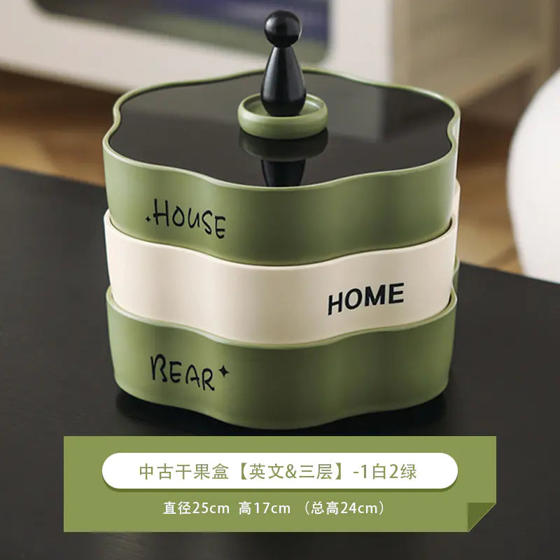 Elegant Multi-Layer Rotating Snack Organizer Tray