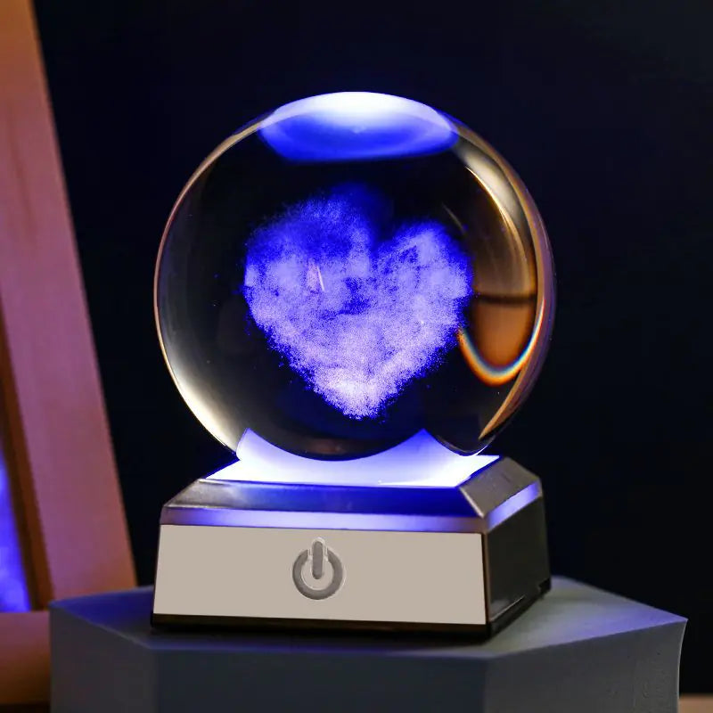 Creative Crystal Galaxy Figurine Light-Up Ball Decor