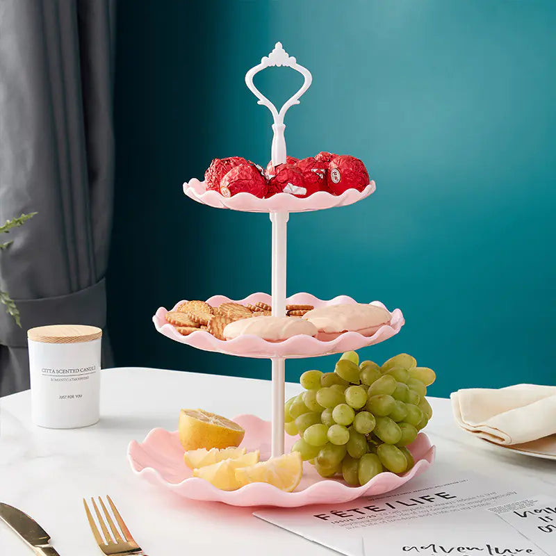 Creative Three-Tier Fruit and Dessert Display Stand