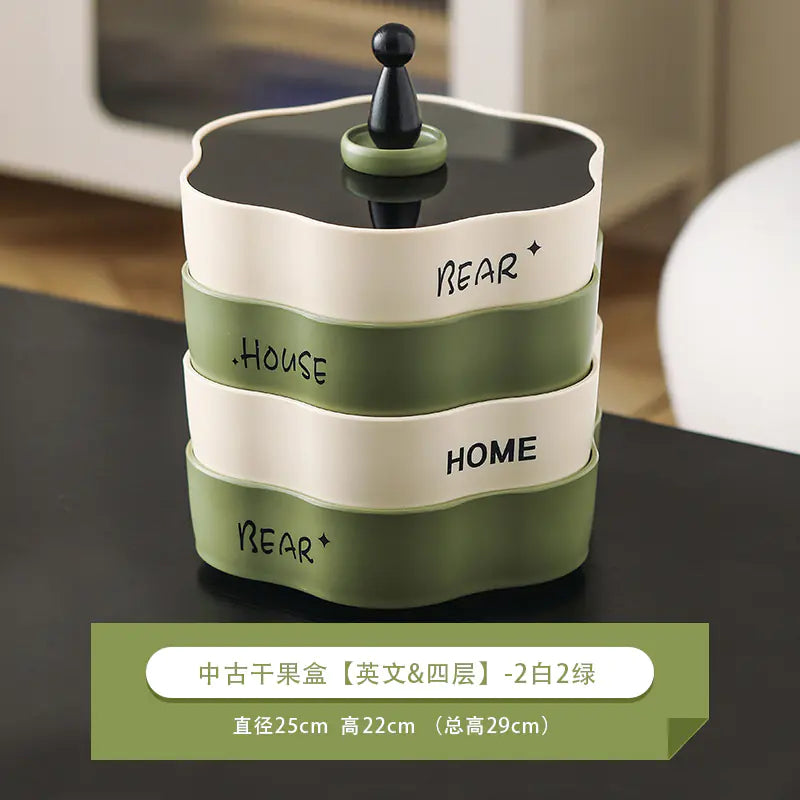 Elegant Multi-Layer Rotating Snack Organizer Tray