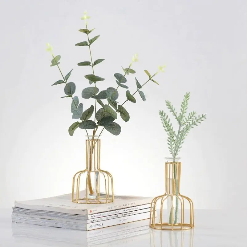 Nordic Style Iron Metal Vase for Hydroponic Decor