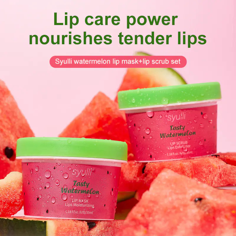 Watermelon Lip Scrub and Hydration Care Set