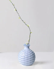 Ceramic Ikebana Flower Vase – Blue