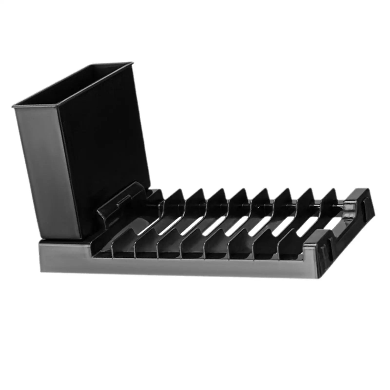 Multi-purpose foldable drying rack used for drying fruits and vegetables in addition to dishes, showcasing its versatility.