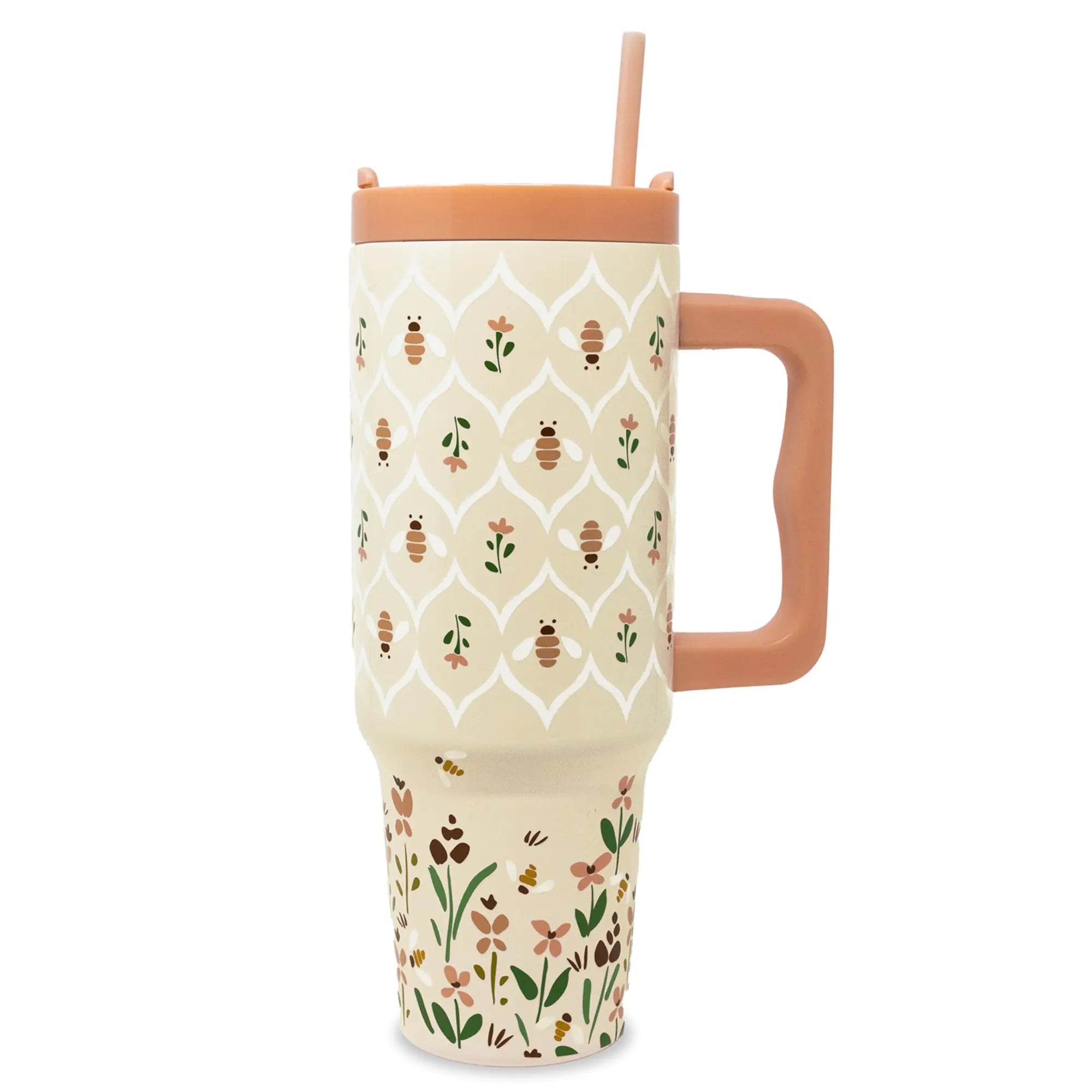 Steel Mill & Co 40 oz Stainless Steel Tumbler with Lid and Handle Insulated