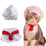 Pet Chef Hat Costume Set Pet