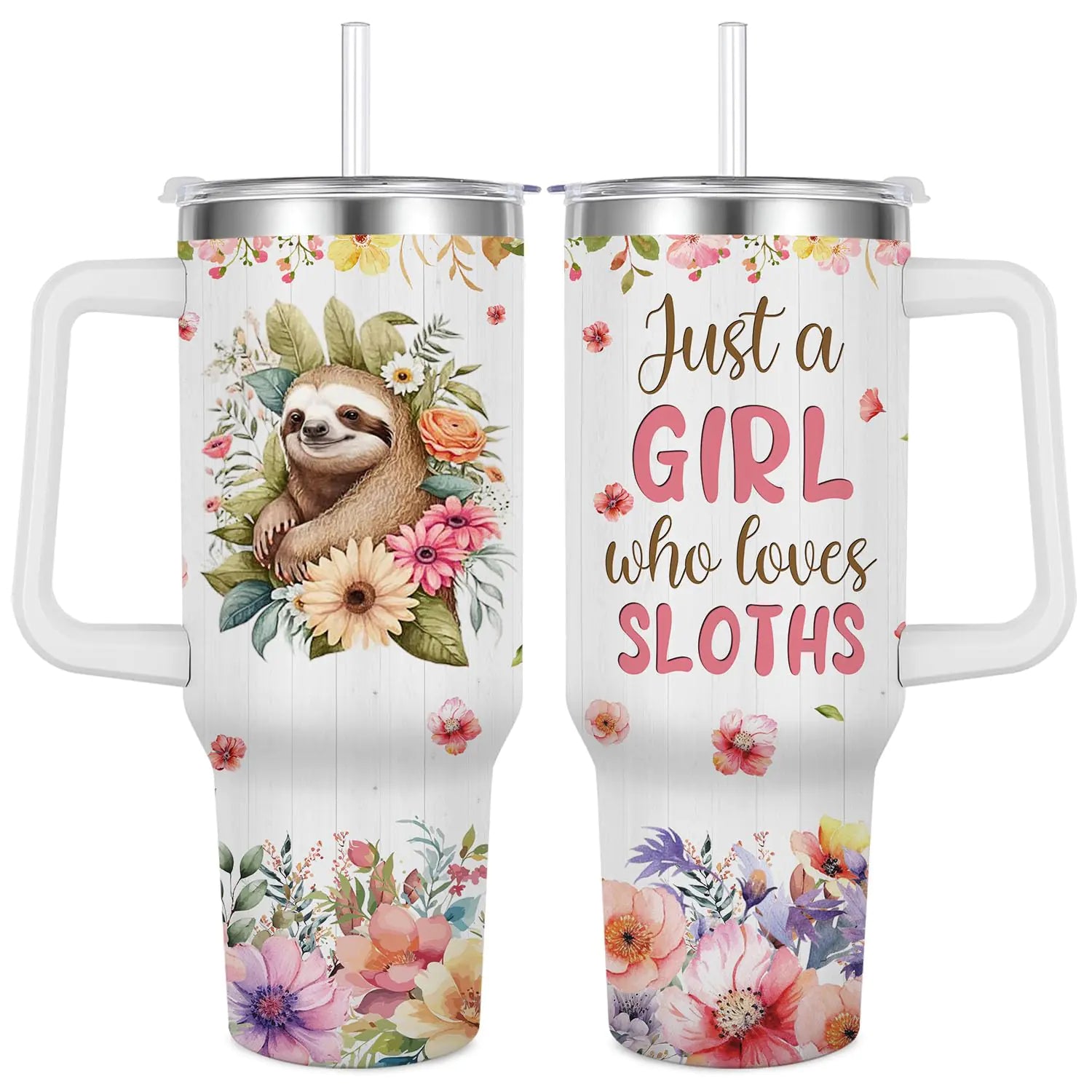 Caiibaoob Sloth Gift for Sloth Lover40oz Sloth Tumbler