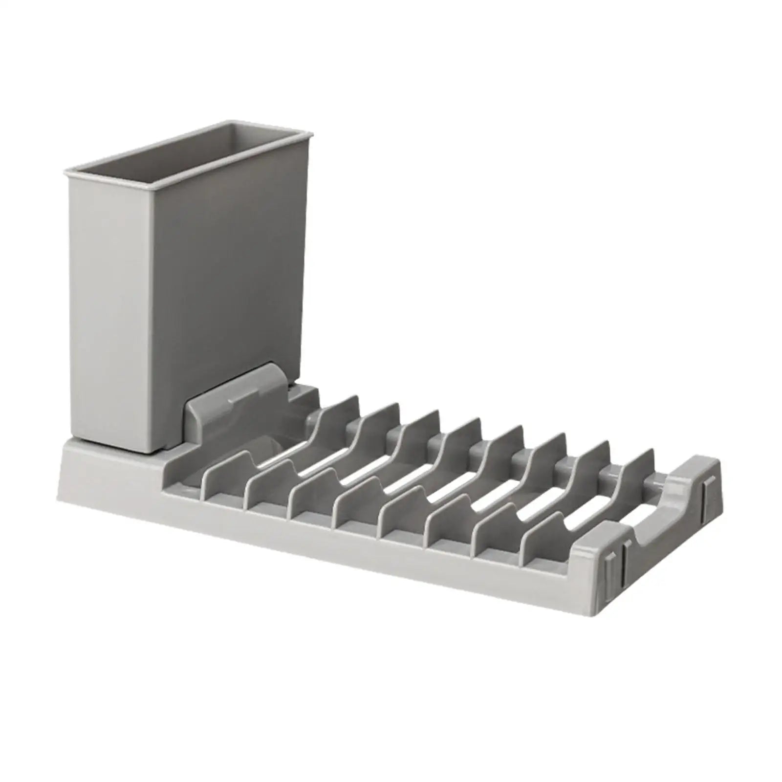 Close-up of the stainless steel construction of the foldable dish drying rack, highlighting its rust-resistant and durable material.
