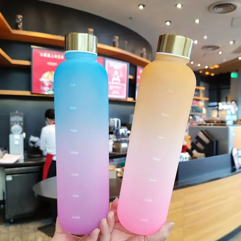 Plastic Water Bottle with Time Marker